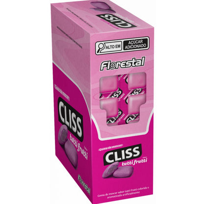 Chiclete Florestal Cliss Tutti Frutti 16,8G Cartela Com 12