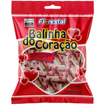 Balinha De Coração Morango Florestal 500G