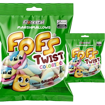 Marshmallow Florestal  Fofs Twist Colorido Baunilha  50G