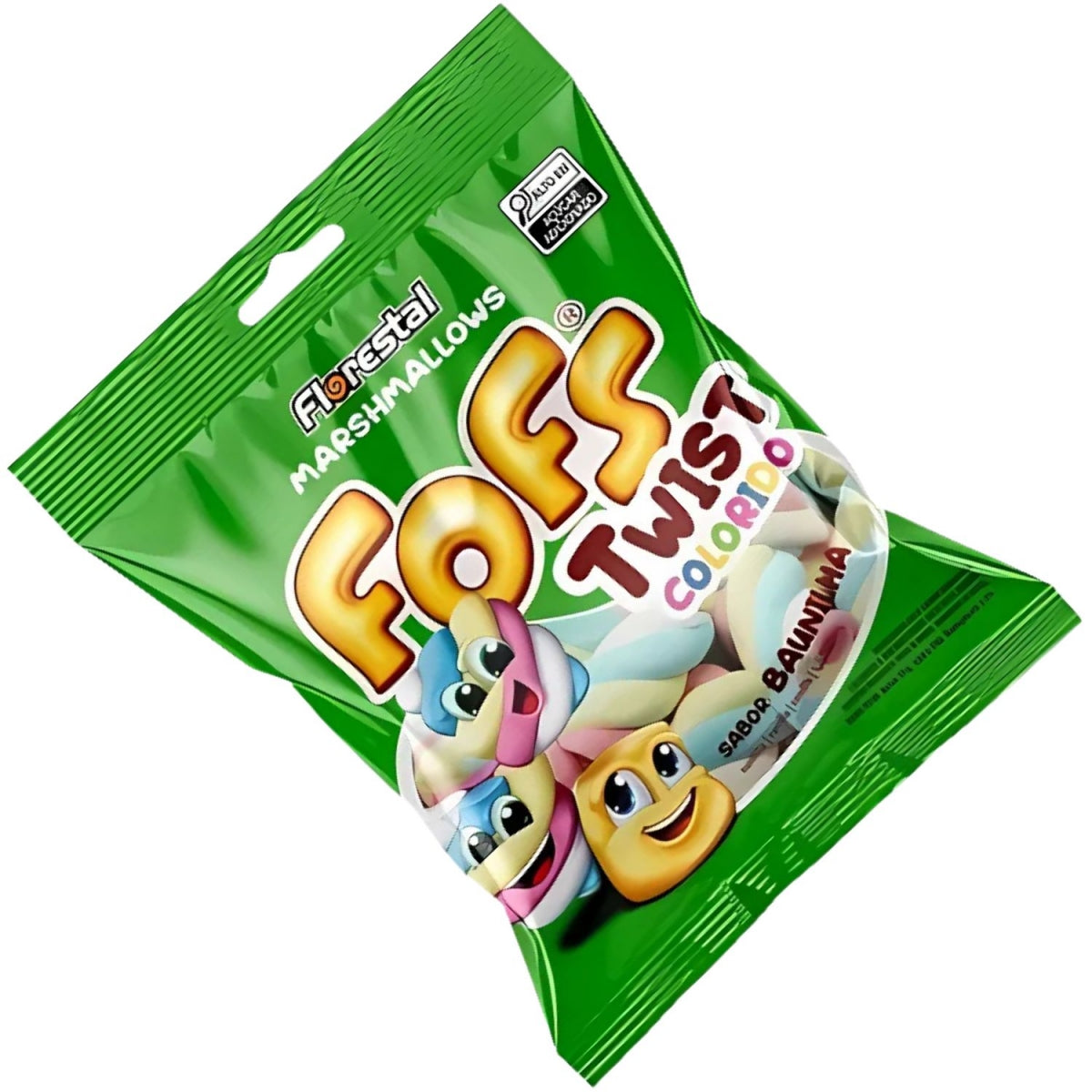 Marshmallow Florestal  Fofs Twist Colorido Baunilha  50G