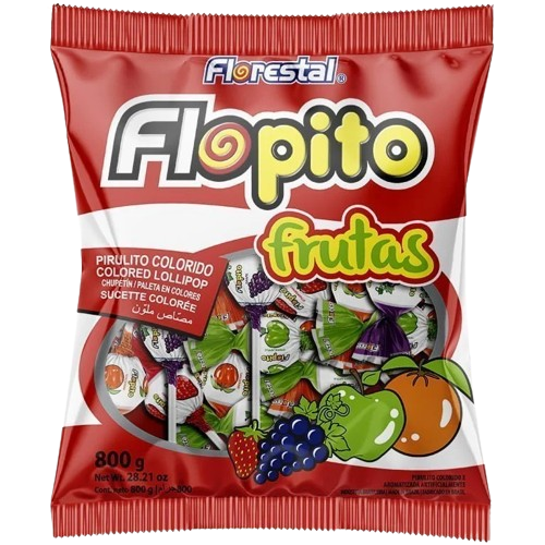 Pirulito Florestal Flopito Frutas 800G
