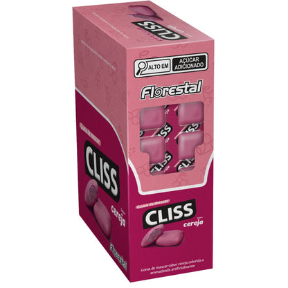 Chiclete Florestal Cliss Cereja 16,8G Cartela com 12