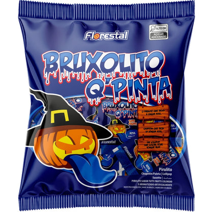 Pirulito Florestal Bruxolita Q\'Pinta Tutti Frutti 50G