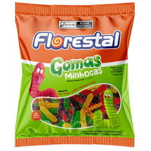 Bala De Goma Minhocas Azedinhas 5 Unidades De 200G