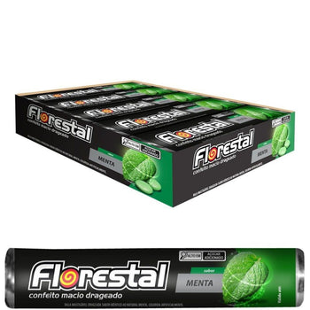 Bala Drops Florestal Drageado Menta 32g Embalagem Com 10