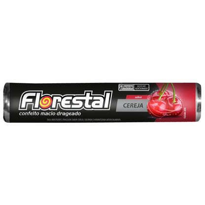 Bala Drops Florestal Drageado Cereja 32g Embalagem com 10