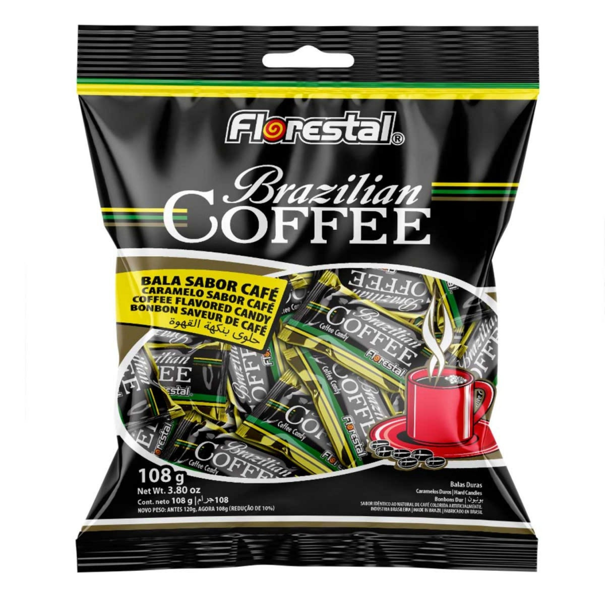 Bala Brazilian Coffee Florestal 108G Com 30 Unidades