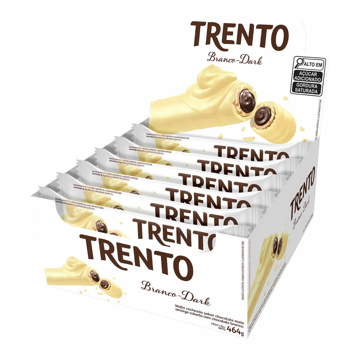 Trento Chocolate Branco Dark 29g Display Com 16 Unidades