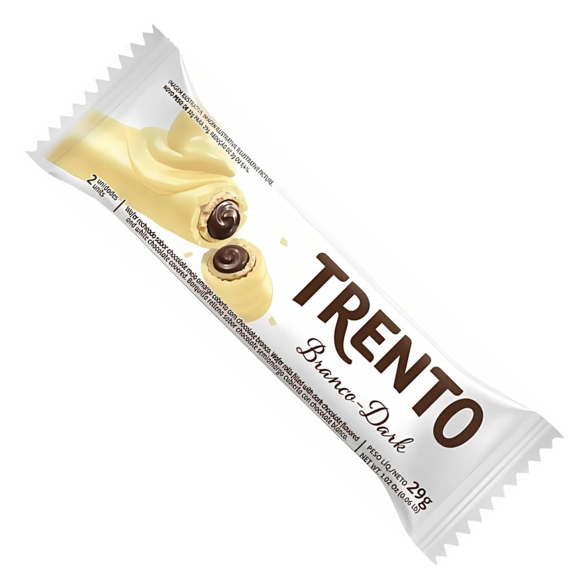 Trento Chocolate Branco Dark 29g Display Com 16 Unidades