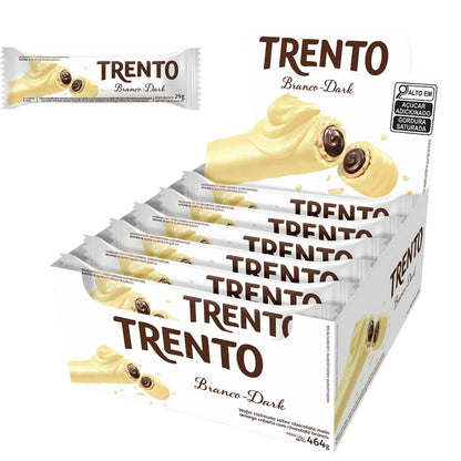 Trento Chocolate Branco Dark 29g Display Com 16 Unidades