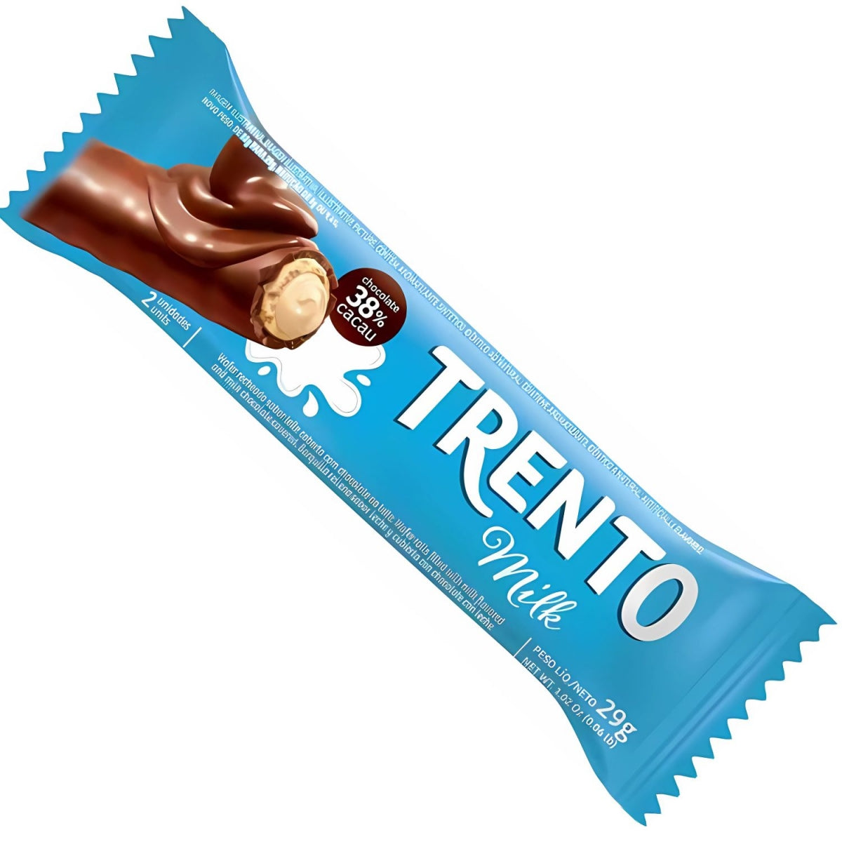 Chocolate Trento Wafer Milk 29g Display com 16 Unidades