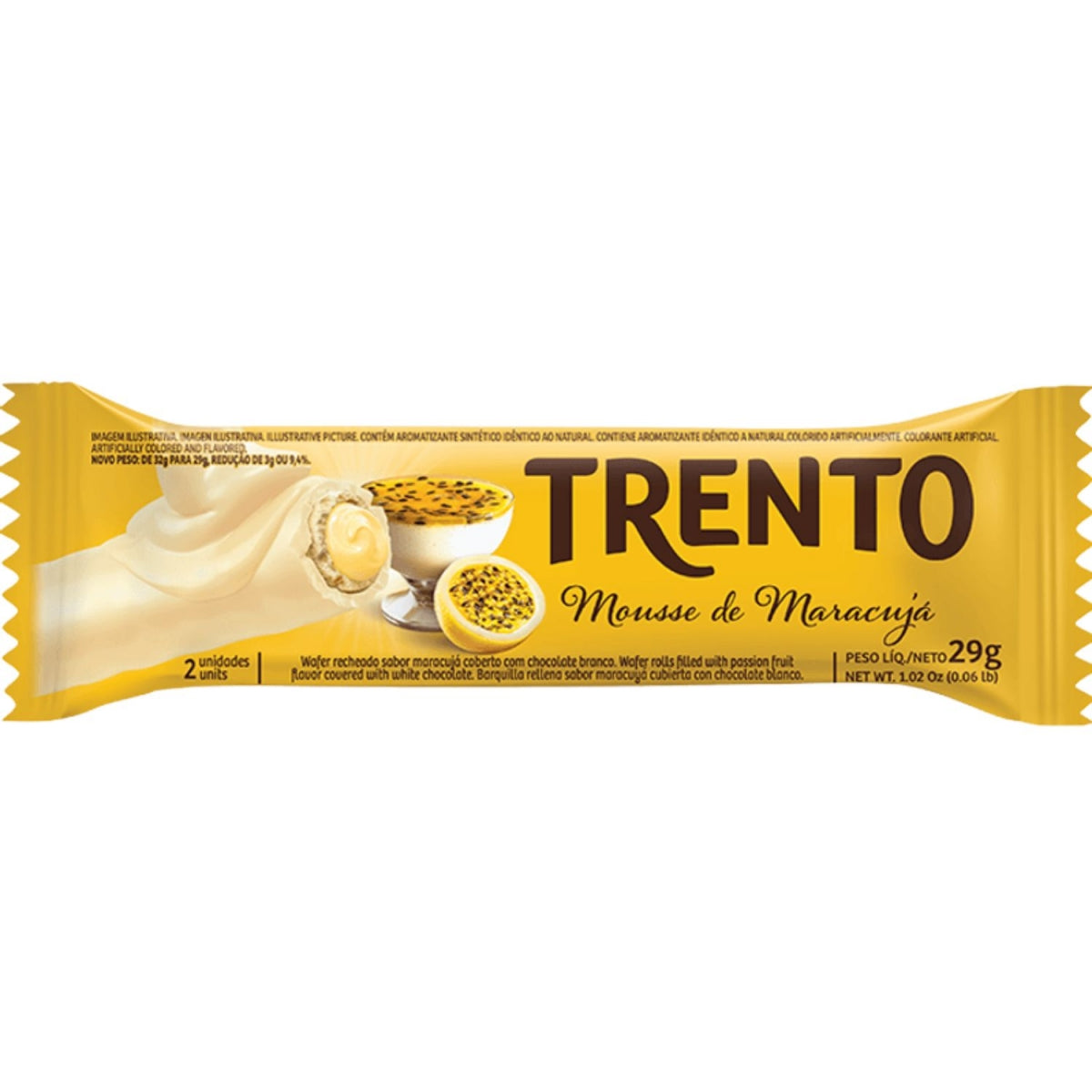Chocolate Trento Mousse de Maracuja 29g Caixa Com 16Unidades