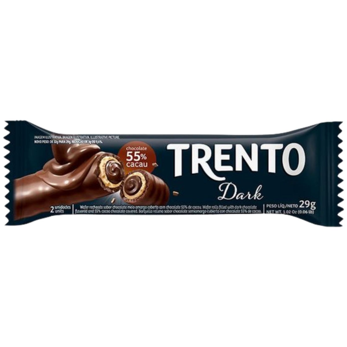 Chocolate Trento Dark 55% Cacau 29g Display Com 16 Unidades