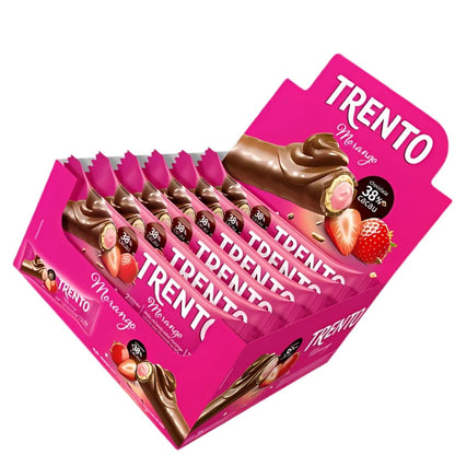 Chocolate Trento Morango 29g Display Com 16 Unidades