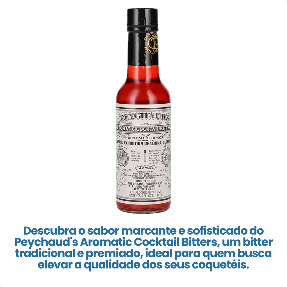 Bitters Peychauds Aromatic Cocktail com 148ml para Coqueteis
