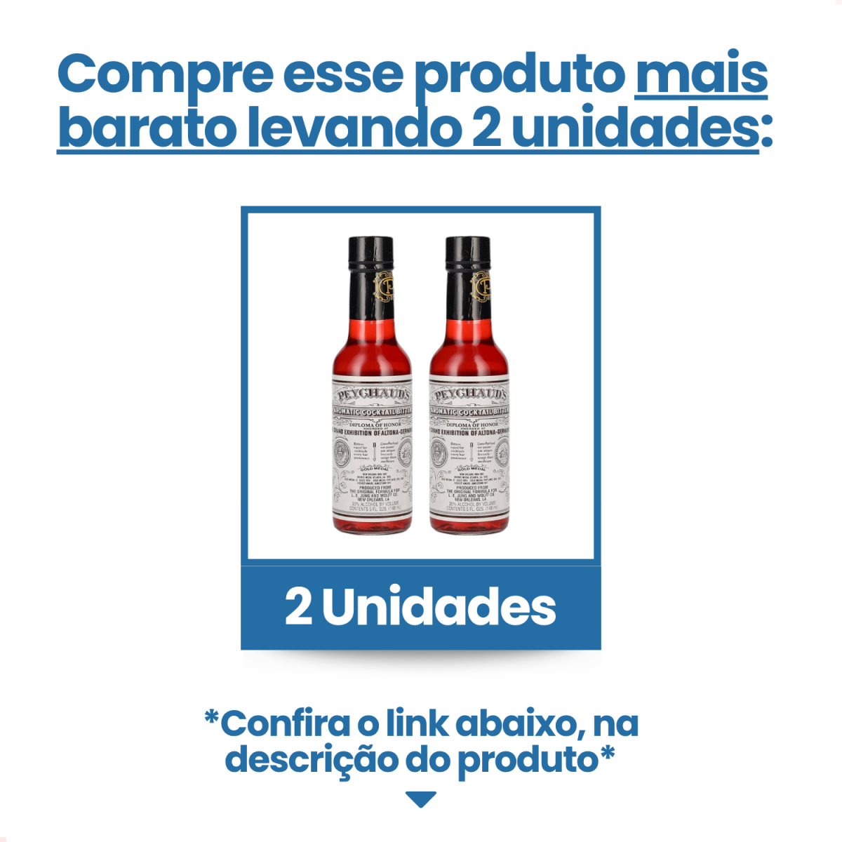 Bitters Peychauds Aromatic Cocktail com 148ml para Coqueteis