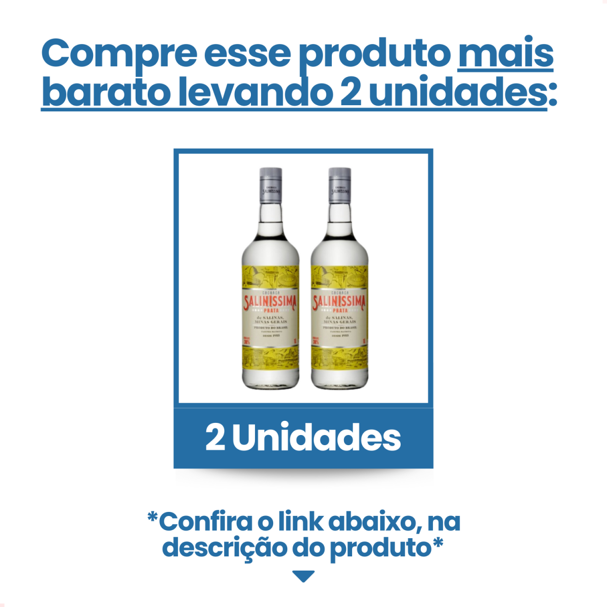 Cachaca Salinissima Prata 1000 ml com Envio Imediato