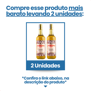 Cachaça Salinissima Amburana 1000 mL com Envio Imediato