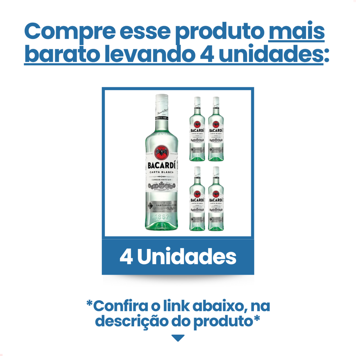 Rum Bacardi Superior Carta Blanca 700ml Envio Imediato
