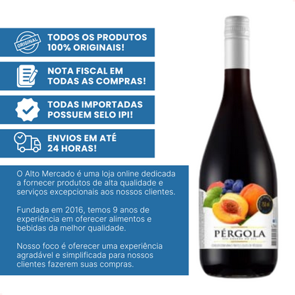 Cooler Pessego Tinto Pergola 750ml Brasil