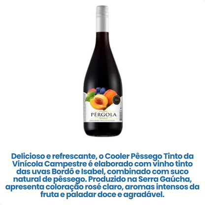 Cooler Pessego Tinto Pergola 750ml Brasil