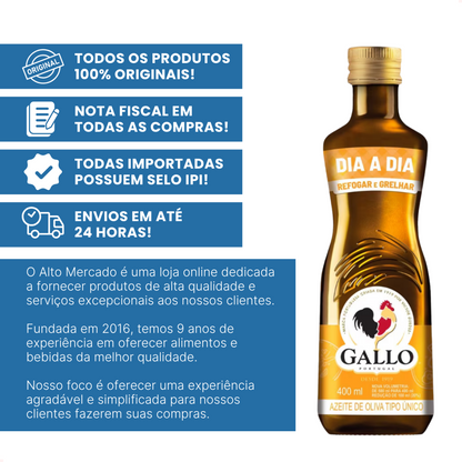 Azeite Gallo Tipo Unico Vidro Dia A Dia 400ml