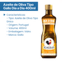 Kit com 3 - Azeite Gallo Tipo Unico Vidro Dia A Dia 400ml