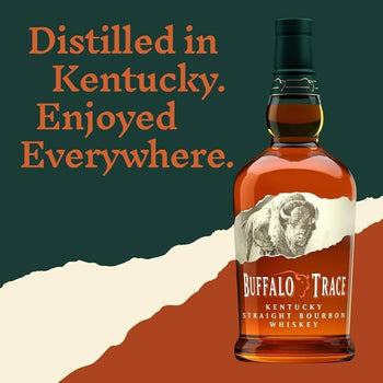 Kit Whisky Buffalo Trace Bourbon 750ml + Copo de Vidro