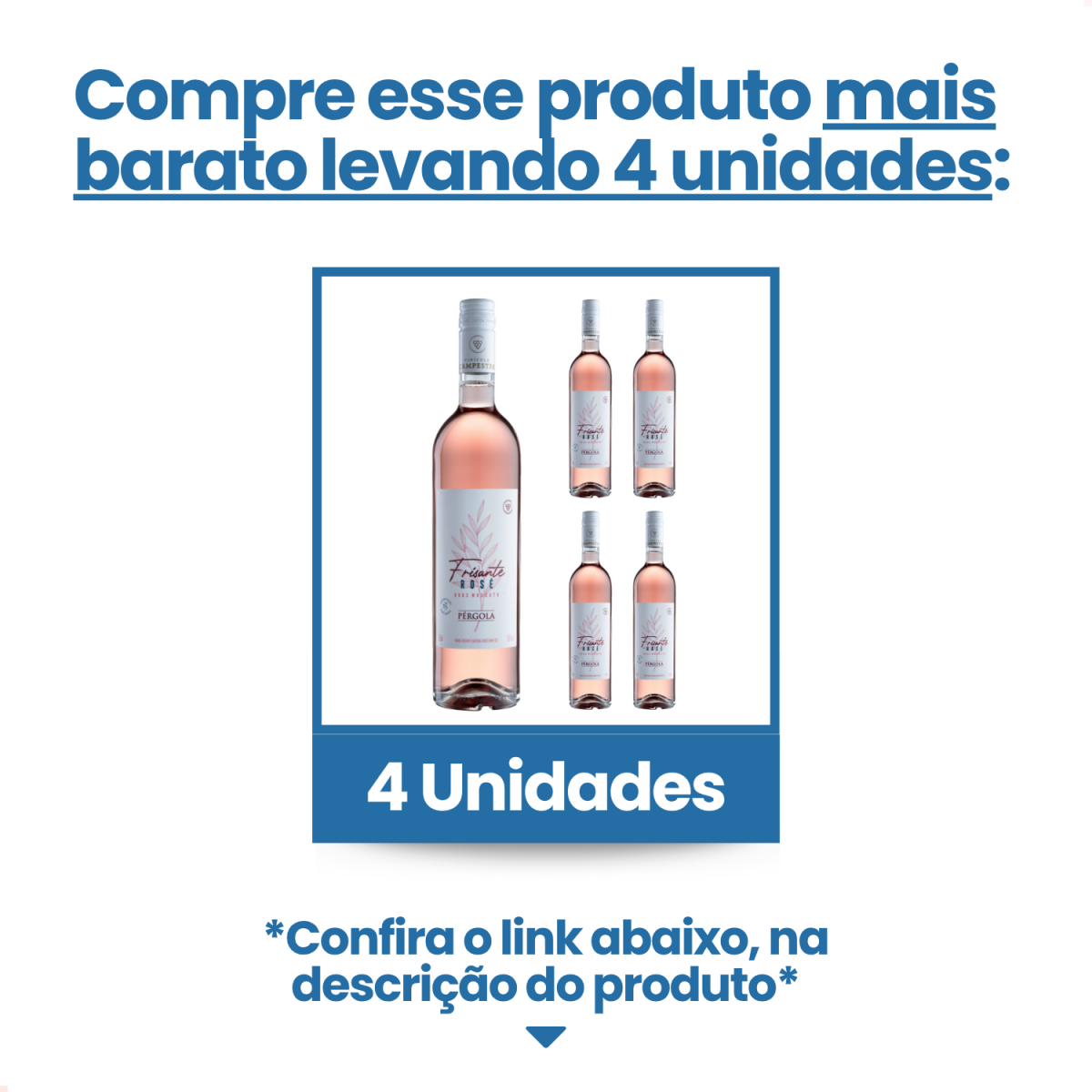 Vinho Frisante Demi Sec Rose Pergola 750ml