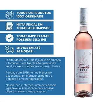 Vinho Frisante Demi Sec Rosé Pérgola 750ml