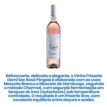 Vinho Frisante Demi Sec Rosé Pérgola 750ml