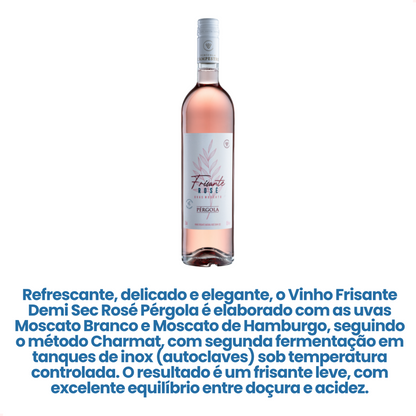 Vinho Frisante Demi Sec Rose Pergola 750ml