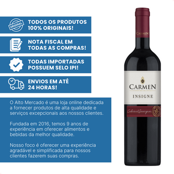 Vinho Tinto Chileno Carmen Insigne Cabernet Sauvignon 750ml