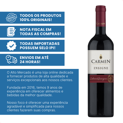 Vinho Tinto Chileno Carmen Insigne Cabernet Sauvignon 750ml