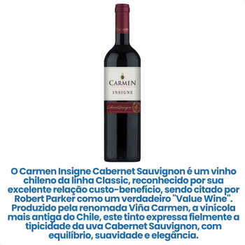 Vinho Tinto Chileno Carmen Insigne Cabernet Sauvignon 750ml