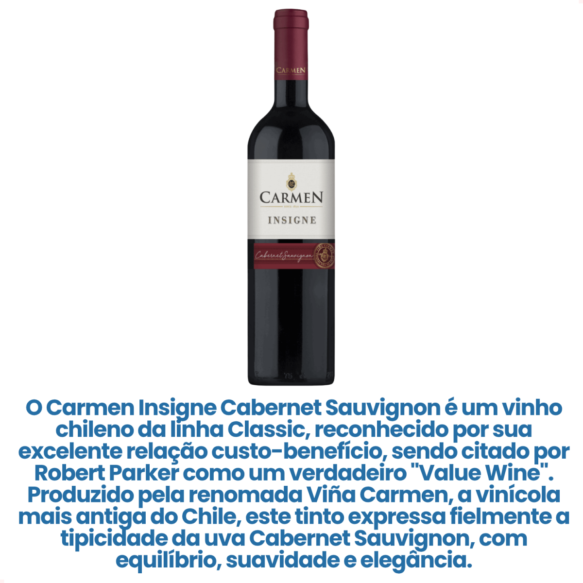 Vinho Tinto Chileno Carmen Insigne Cabernet Sauvignon 750ml