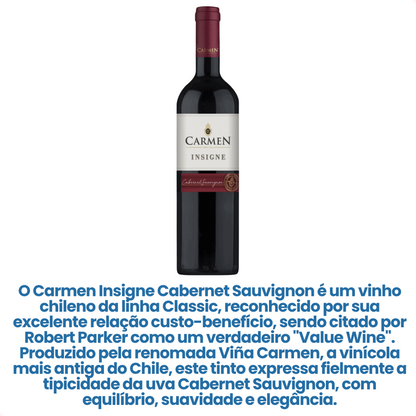 Vinho Tinto Chileno Carmen Insigne Cabernet Sauvignon 750ml