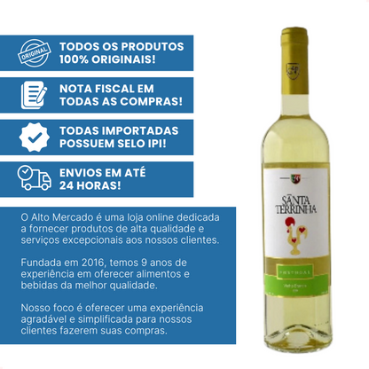Vinho Português Branco Meio Seco Santa Terrinha 750ml