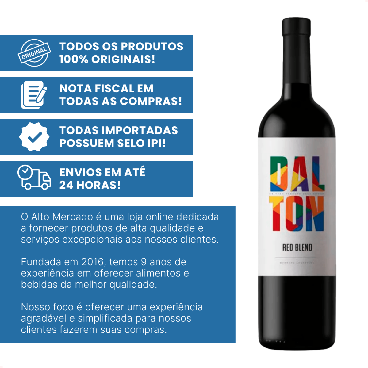 Vinho Tinto Argentino Dalton Red Blend 750ml Norton