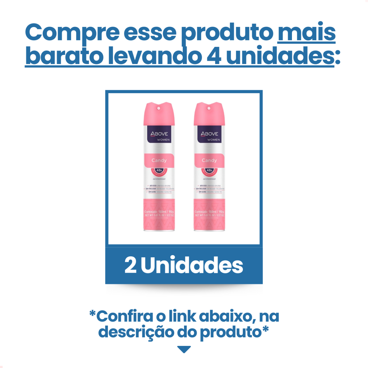 Desodorante Aerossol Above Candy Feminino 150Ml