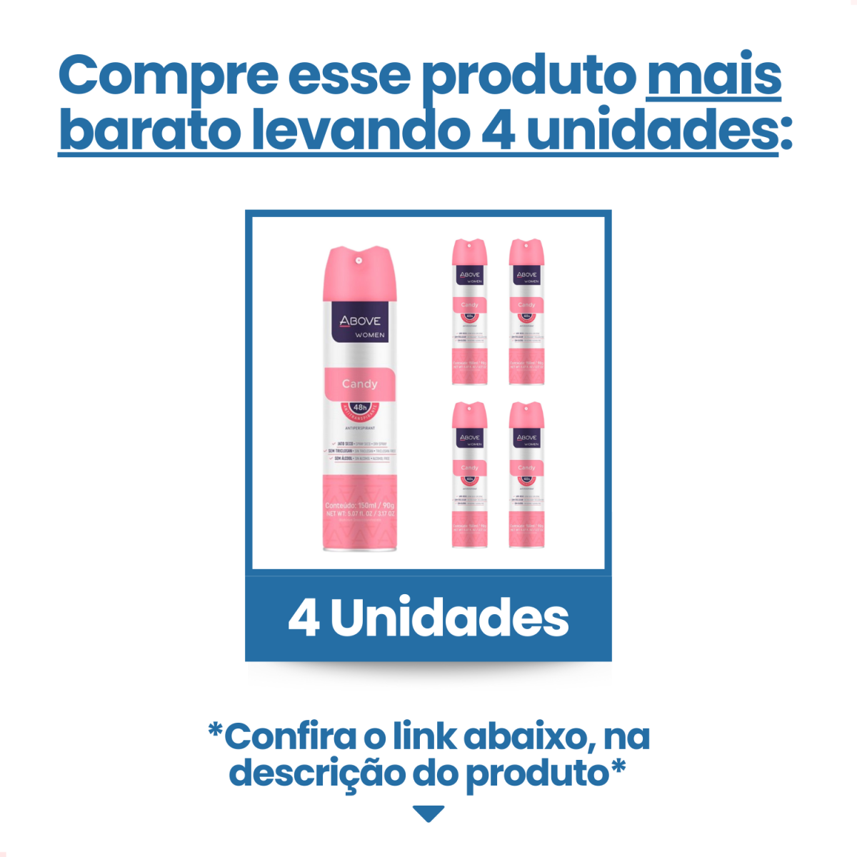 Desodorante Aerossol Above Candy Feminino 150Ml
