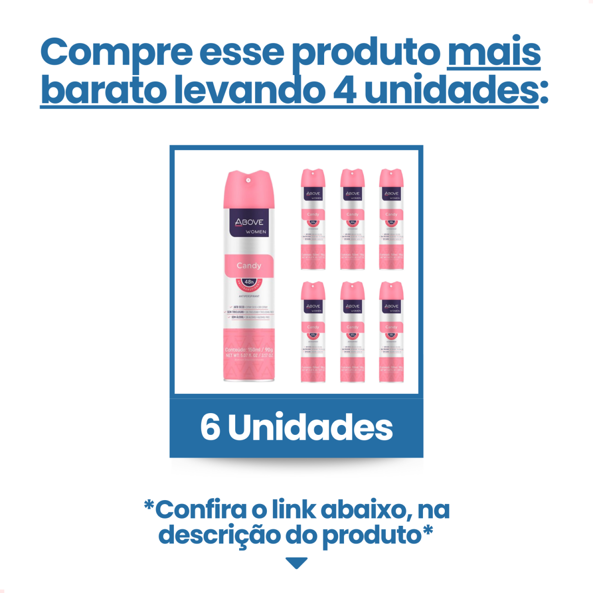 Desodorante Aerossol Above Candy Feminino 150Ml