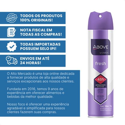 Desodorante Aerosol Above Classico Fresh 150ml
