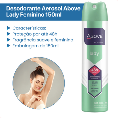 Desodorante Aerosol Above Lady Feminino 150ml