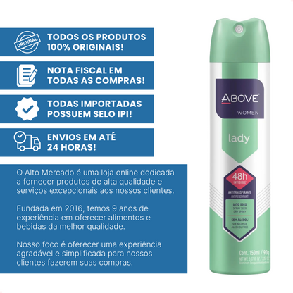 Desodorante Aerosol Above Lady Feminino 150ml