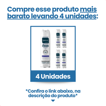 Desodorante Above Women Aero Cream Original 150ml 72 horas