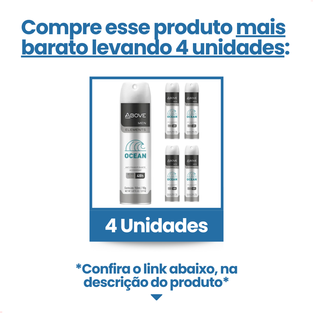 Desodorante Above Men Elements Ocean 150ml