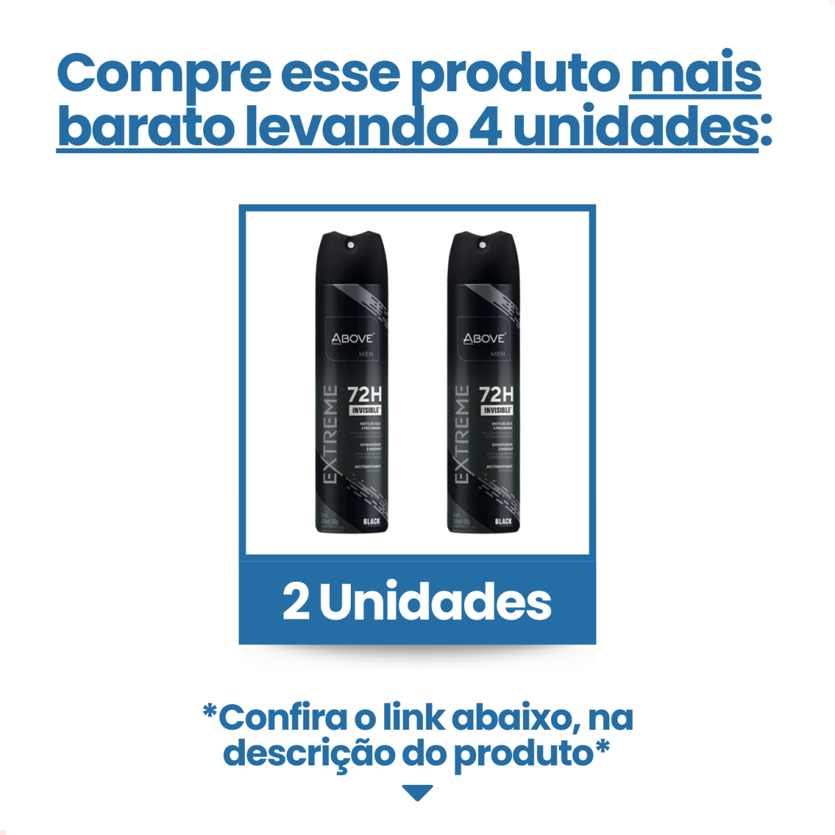 Desodorante Aerossol Above Extreme Black Men 150Ml