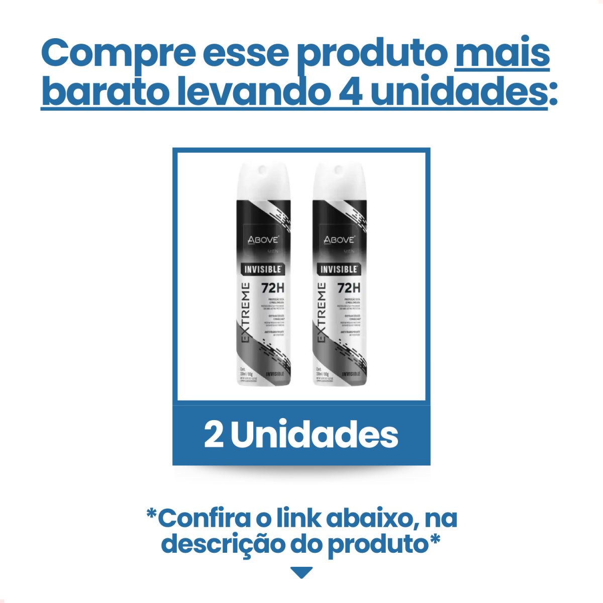 Desodorante Aerosol Above Men Extreme Invisible 72h 150ml