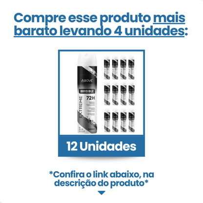 Desodorante Aerosol Above Men Extreme Invisible 72h 150ml